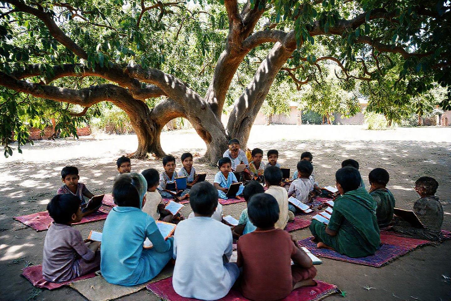 AI illustration. Not a photograph of AnandamNGO or its activities.